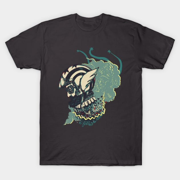 Icelandic Motorcyclist T-Shirt by cucubaou